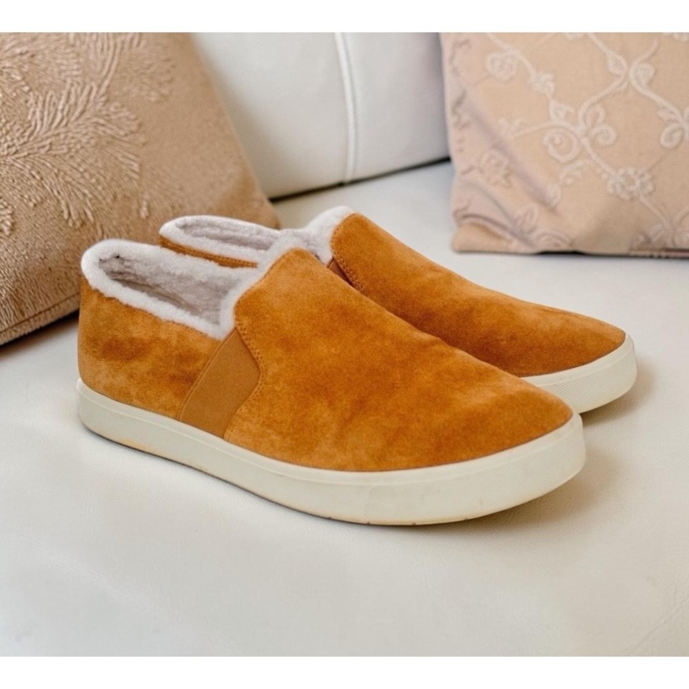 Vince. 'Blair' Suede and Shearling Lined Slip On Sneaker | Loafer Sneaker Size 9